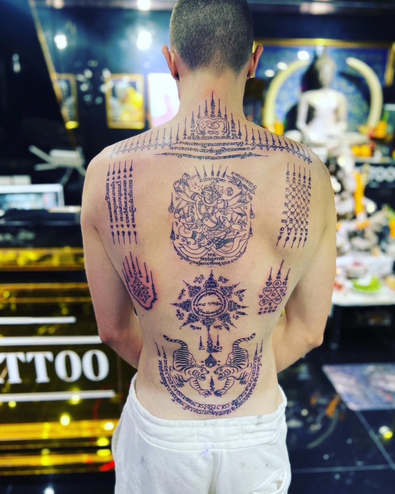 Traditional Bamboo Tattooing by Expert Artists at Skull Tattoo Phi Phi Thailand